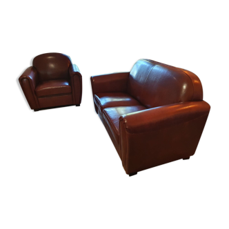 Leather lounge set