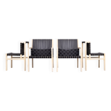 Gijs Bakker set of 4 ''Seatbelt'' Chairs 1978 Holland