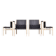 Ensemble de 4 chaises ''Ceinture de sécurité'' Gijs Bakker 1978 Hollande