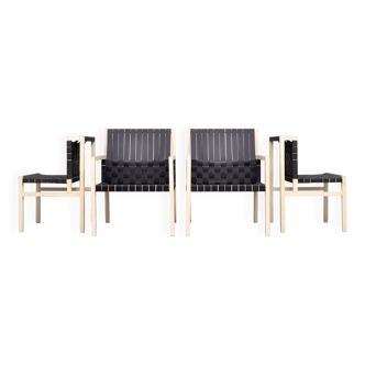 Gijs Bakker set of 4 ''Seatbelt'' Chairs 1978 Holland