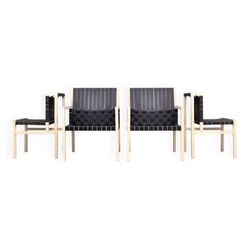 Gijs Bakker set of 4 ''Seatbelt'' Chairs 1978 Holland