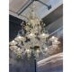 Lustre en verre de Murano en or vénitien vénitien contemporain « Ca Rezzonico »