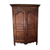 Armoire ancienne style Louis XIV en merisier massif – Fin XVIIIᵉ siècle