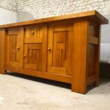 brutalist elm sideboard, 1970
