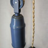 Suspension enamelled sheet metal rises drop vintage blue