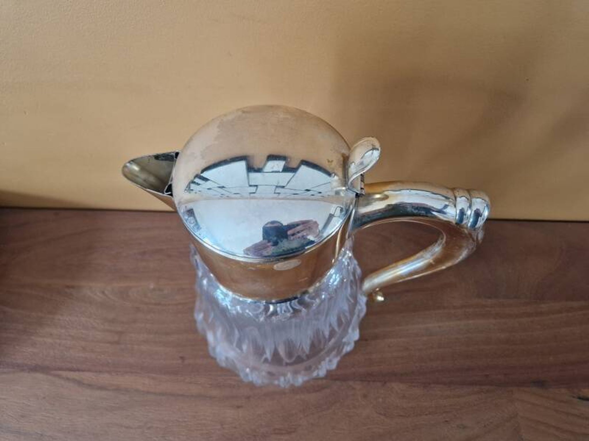 Jug for orangeade with crystal cooler, Hans Knabel, Esslingen.