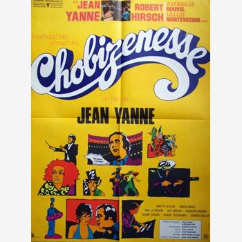 Poster movie original 1975.Chobizenesse.Jean Yanne.Tito Topin