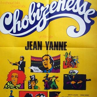 Affiche cinéma originale 1975.Chobizenesse.Jean Yanne.Tito Topin