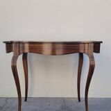 Napoleon III violin-shaped middle desk table 19th in marquetry