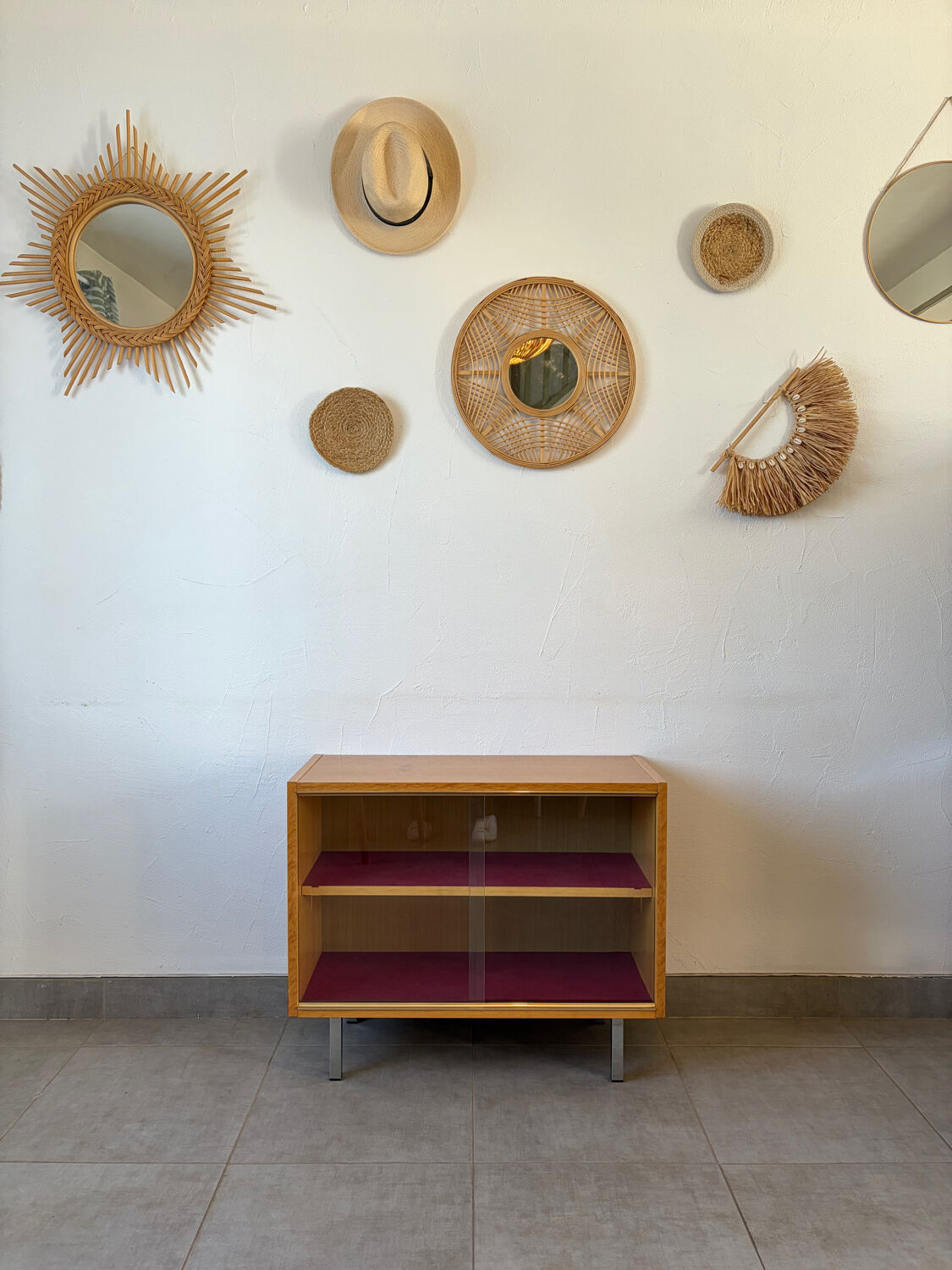 Vintage display cabinet from the 1960s