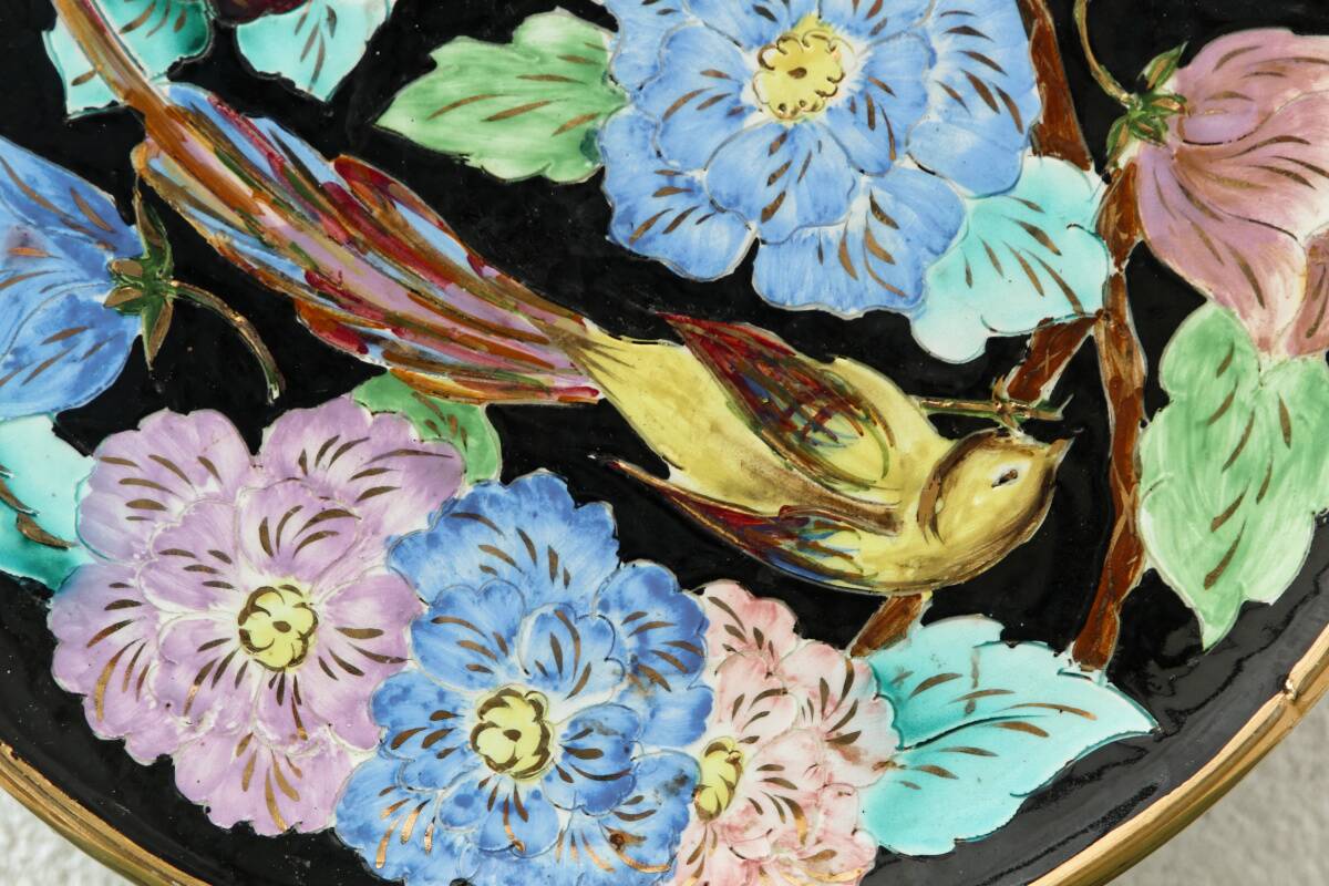 Monaco earthenware dish, signed Kerina