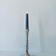 Twisted silver candle holder