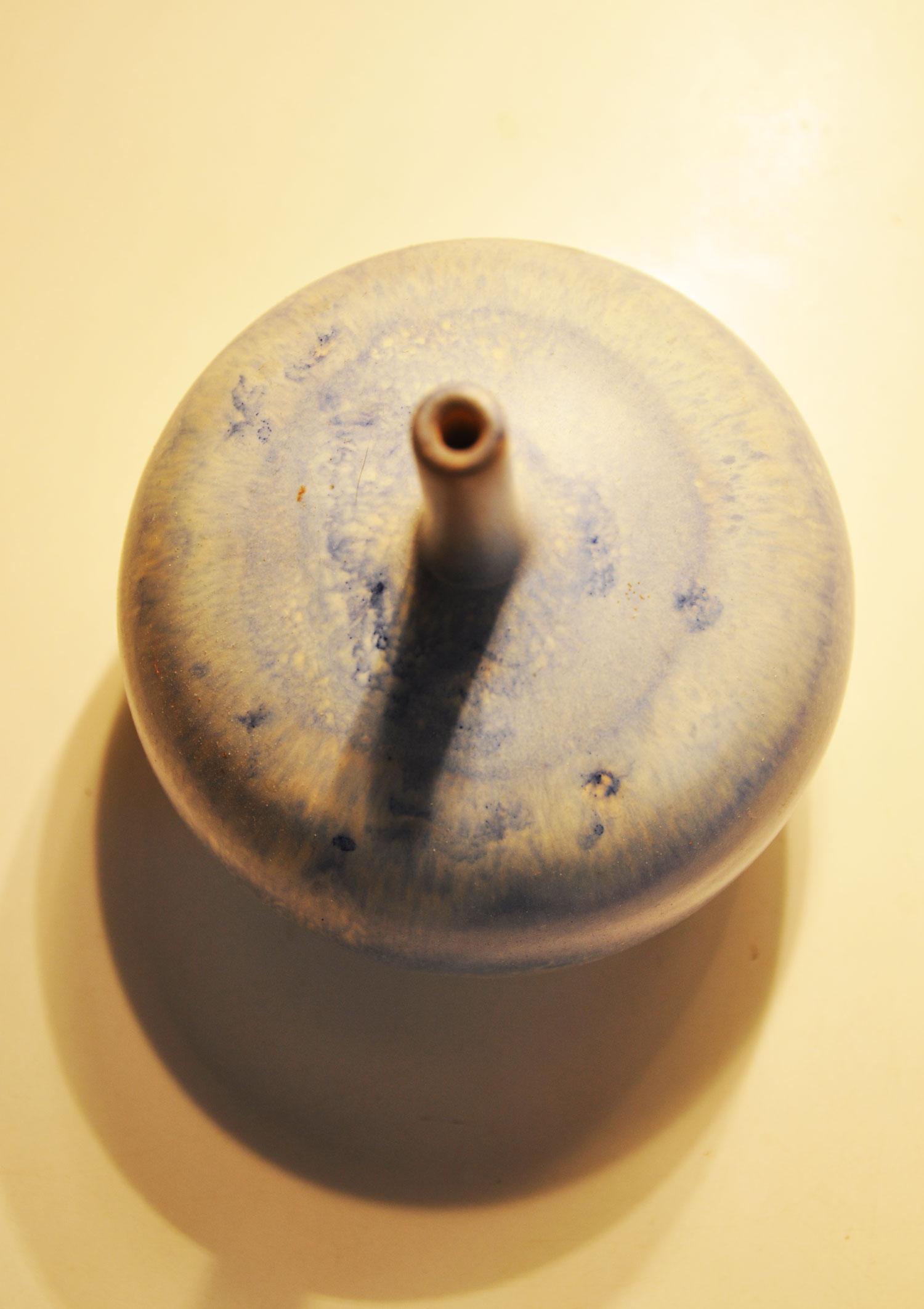 Blue ceramic soliflore vase