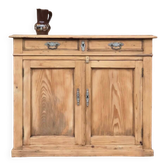 Buffet bas ancien XIXe siècle en bois massif rénové | Henry