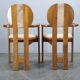 Set of 8 Czech Postmodern Pine Dining Armchairs, 1970s