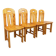 Set of 4 vintage pine chairs from the 70s and 80s