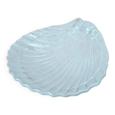 Plat ancien irisé en forme de coquillage
