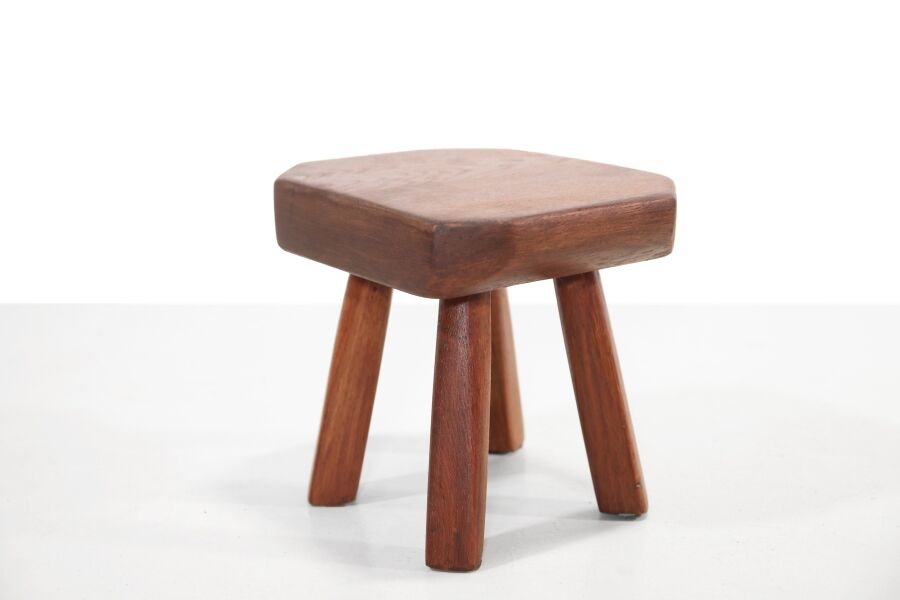 Oak stool brutalist vegetable table