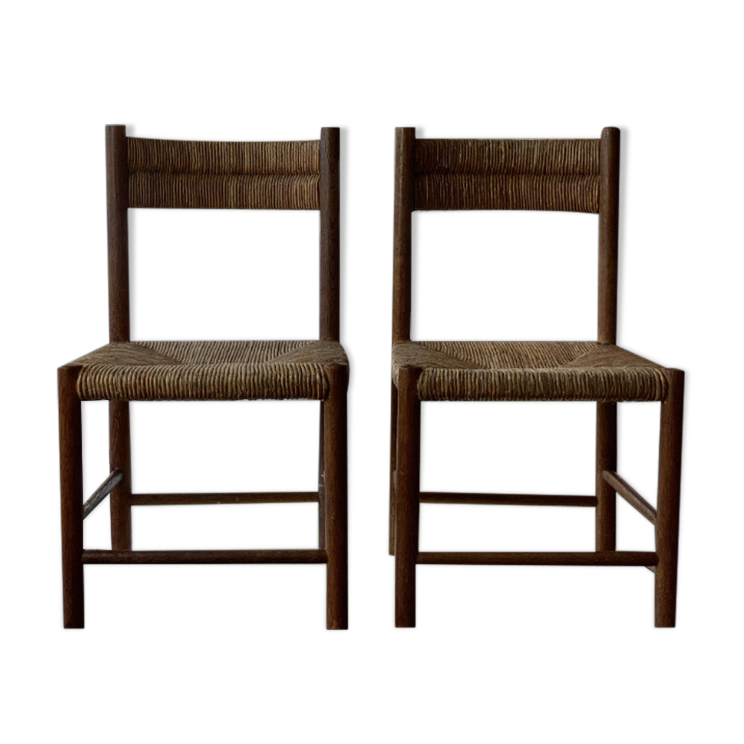 Pair chair child straw design 1950/1960