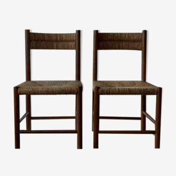 Pair chair child straw design 1950/1960