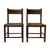 Pair chair child straw design 1950/1960