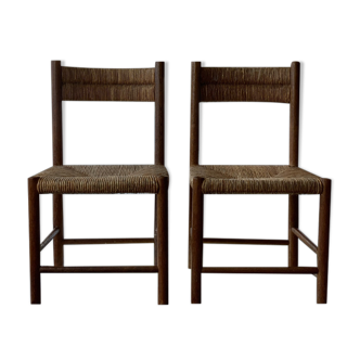 Pair chair child straw design 1950/1960