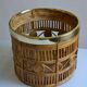 Bamboo and brass basket circa 1960 italy