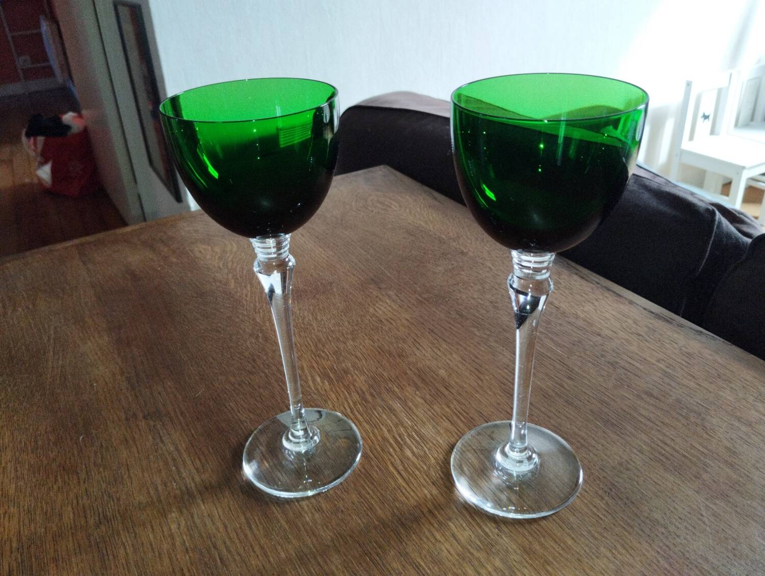 2 Saint Louis crystal roemer glasses