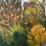 Painting "Path with Trees", Oil on hardboard