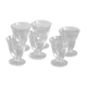 Lot de 6 verres à apéritif motif  de branche stylisée