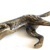 Vintage solid brass decorative dog