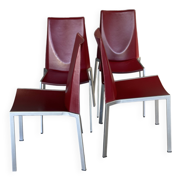 Ensemble de 4 chaises postmodernes italiennes
