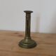 Antique brass push candle holder – vintage patinated candlestick H20 cm