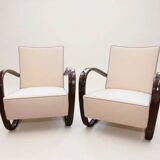 Pair of lounge armchairs h-269 by jindrich halabala for up zavody, 1930s