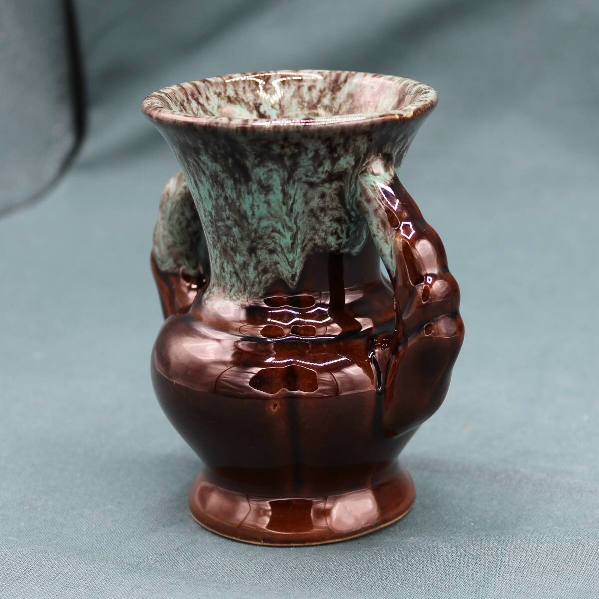 Small vallauris style vase from the adp earthenware factory - handmade - unique - vintage