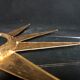 Mirror sun deforming 61 cm in gold metal with gold leaf said witch
