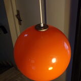 Orange opaline ball suspension 1970