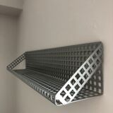 Vintage perforated sheet metal shelf