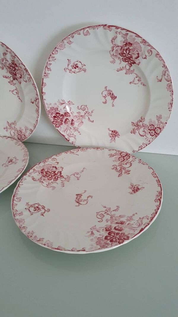 Lot de 4 assiettes Émaux de Longwy-modèle Beauvais - 1930s