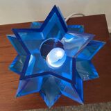 Vintage blue plexiglass star lamp