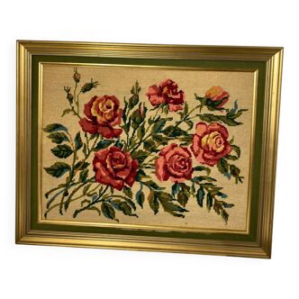 Canvas bouquet of roses