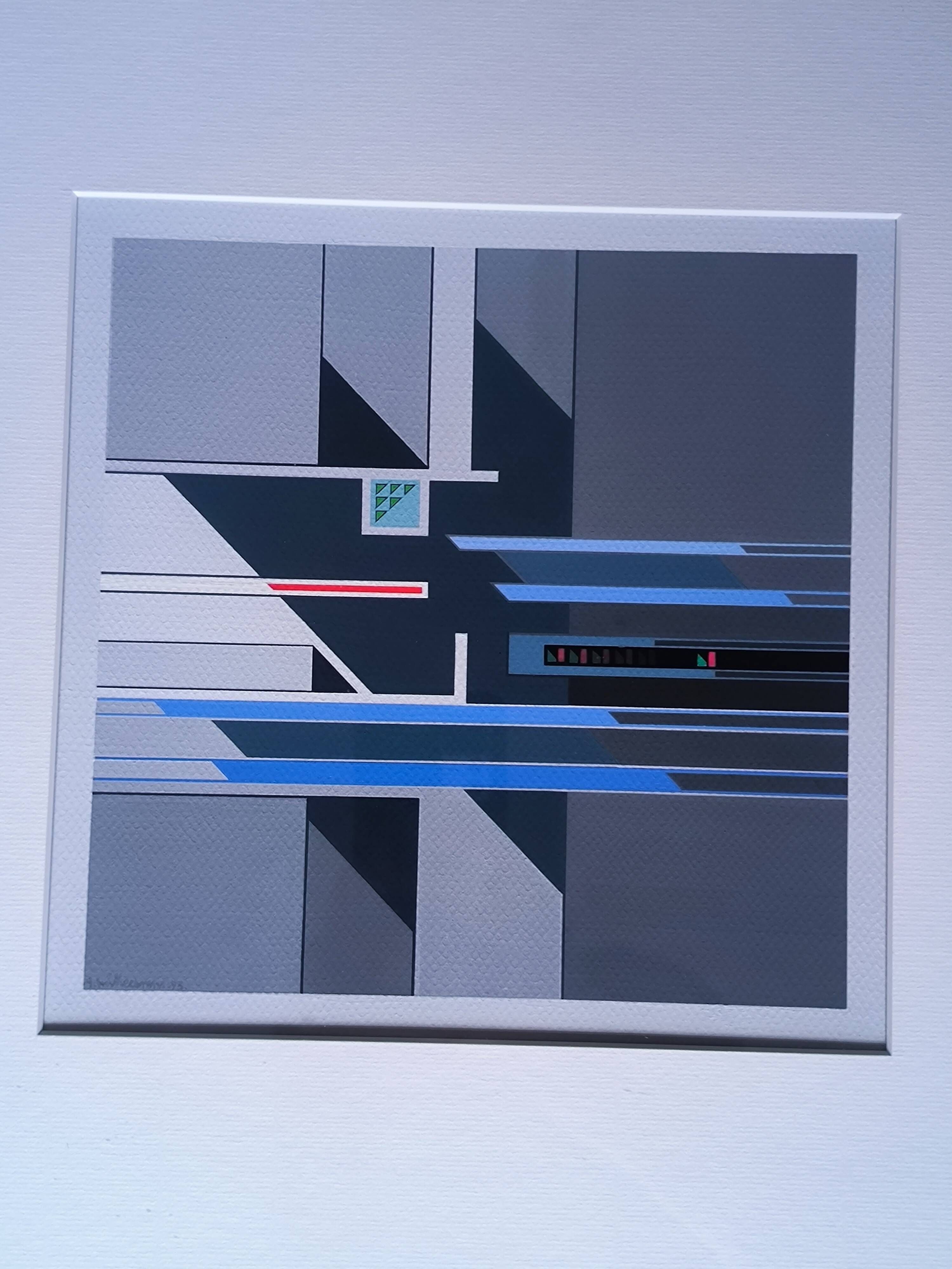 Yves Millecamps acrylic signed and dated