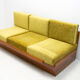 mid century sofabed in walnut by jindrich halabala for up zavody, 1950´s