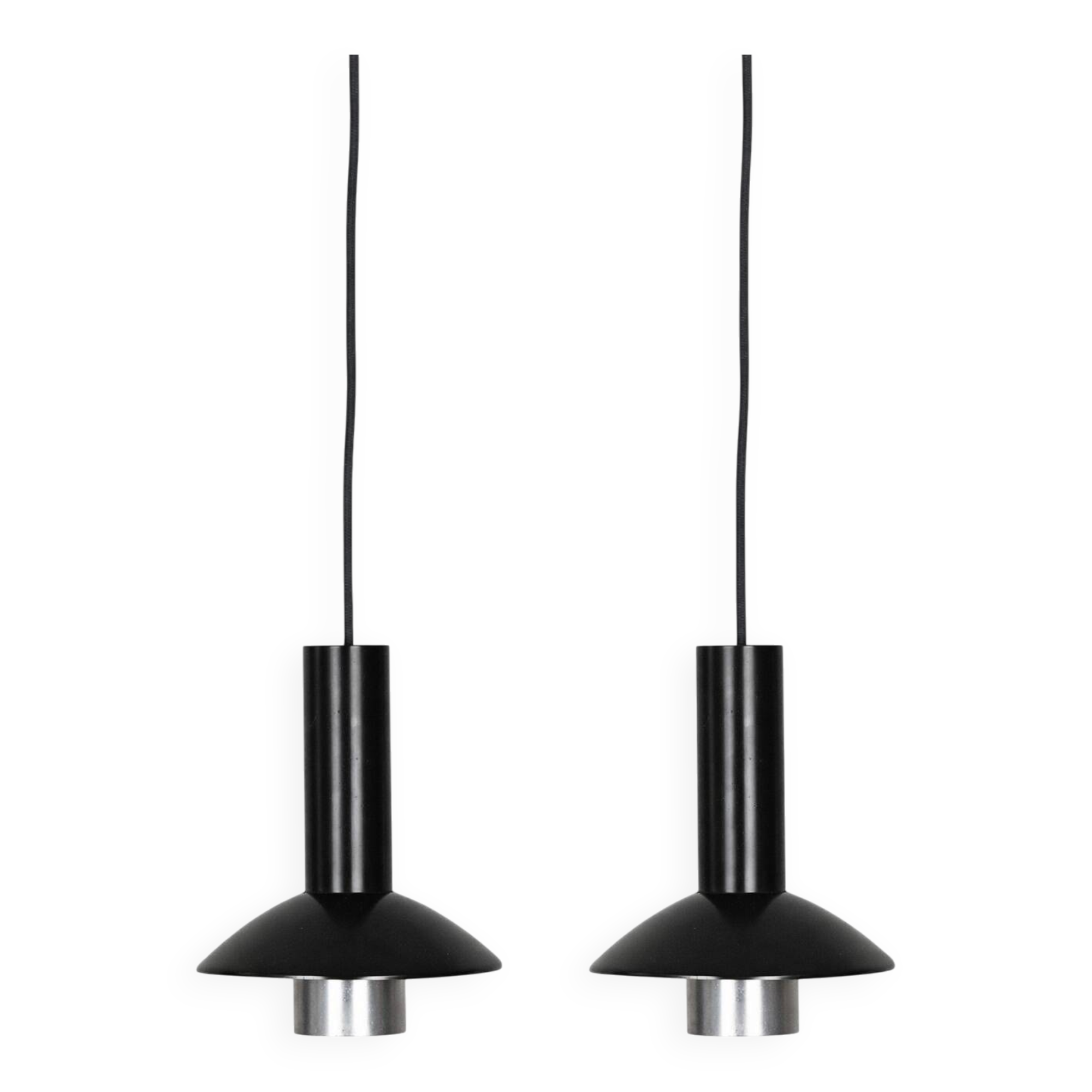 Pair of 2 Danish vintage pendant lamp Louise by Louis Poulsen, 1970s