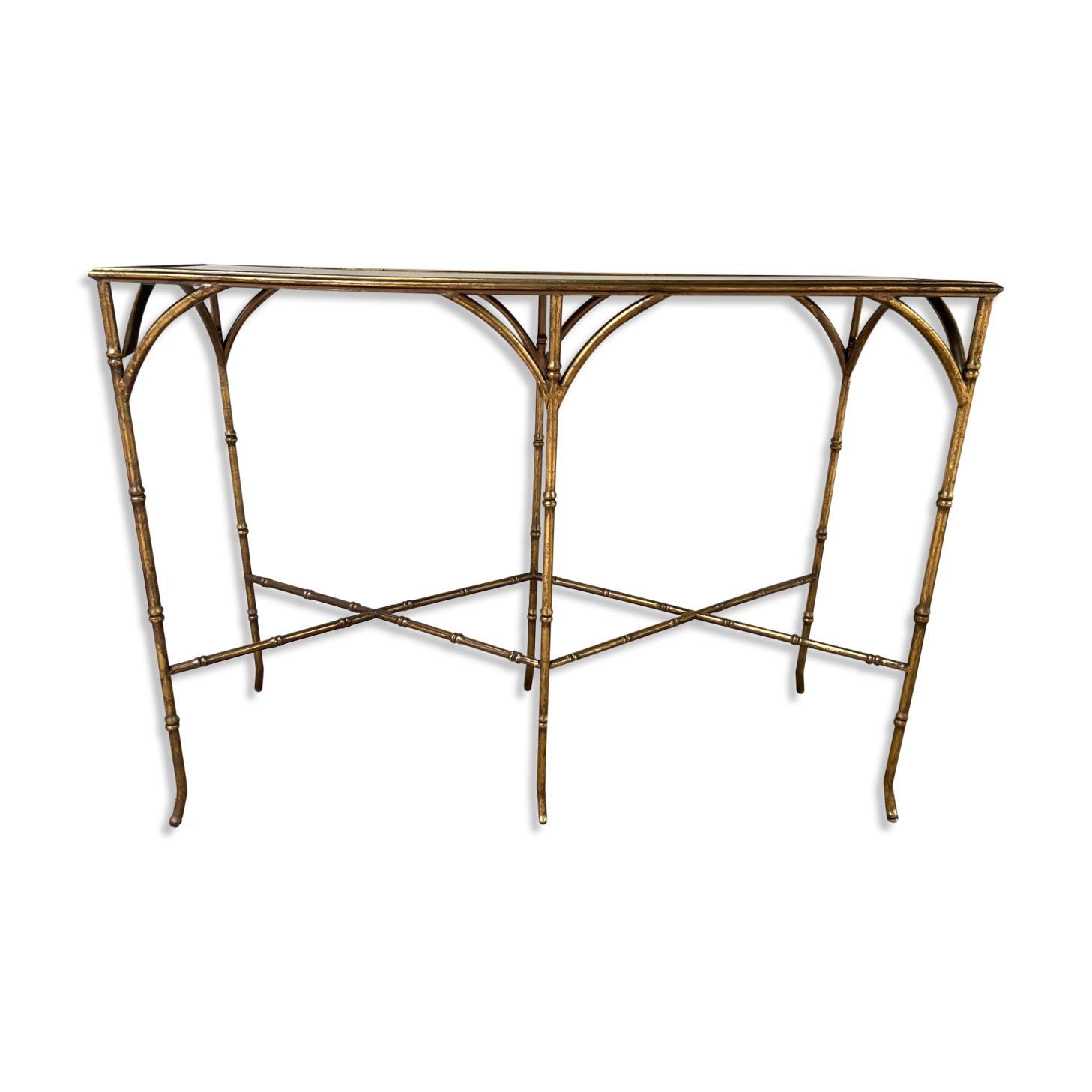 Console 90s - Metal and glass