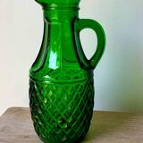Pichet verre vert à facettes