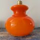 Vintage pendant lamp in electrified orange opaline to nine