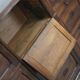 Antique french oak apothecary / filing cabinet folding doors, late 19th century
