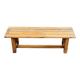 Vintage solid wood farm bench, 115cm