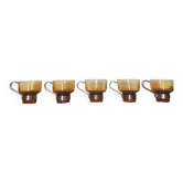Lot de 5 tasses à café vintage